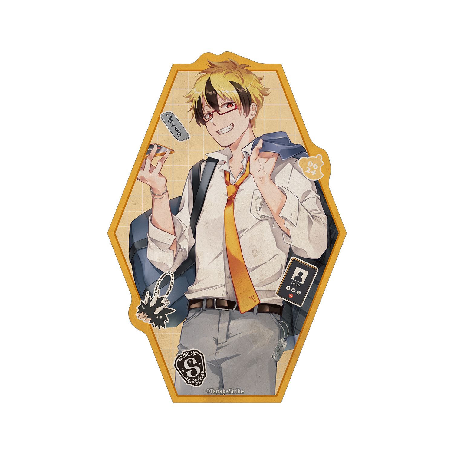 『SERVAMP-サーヴァンプ-』 田中ストライク先生 描き下ろし ロウレス 学園風ver. ダイカットステッカー - 公式商品画像 | AniSmile