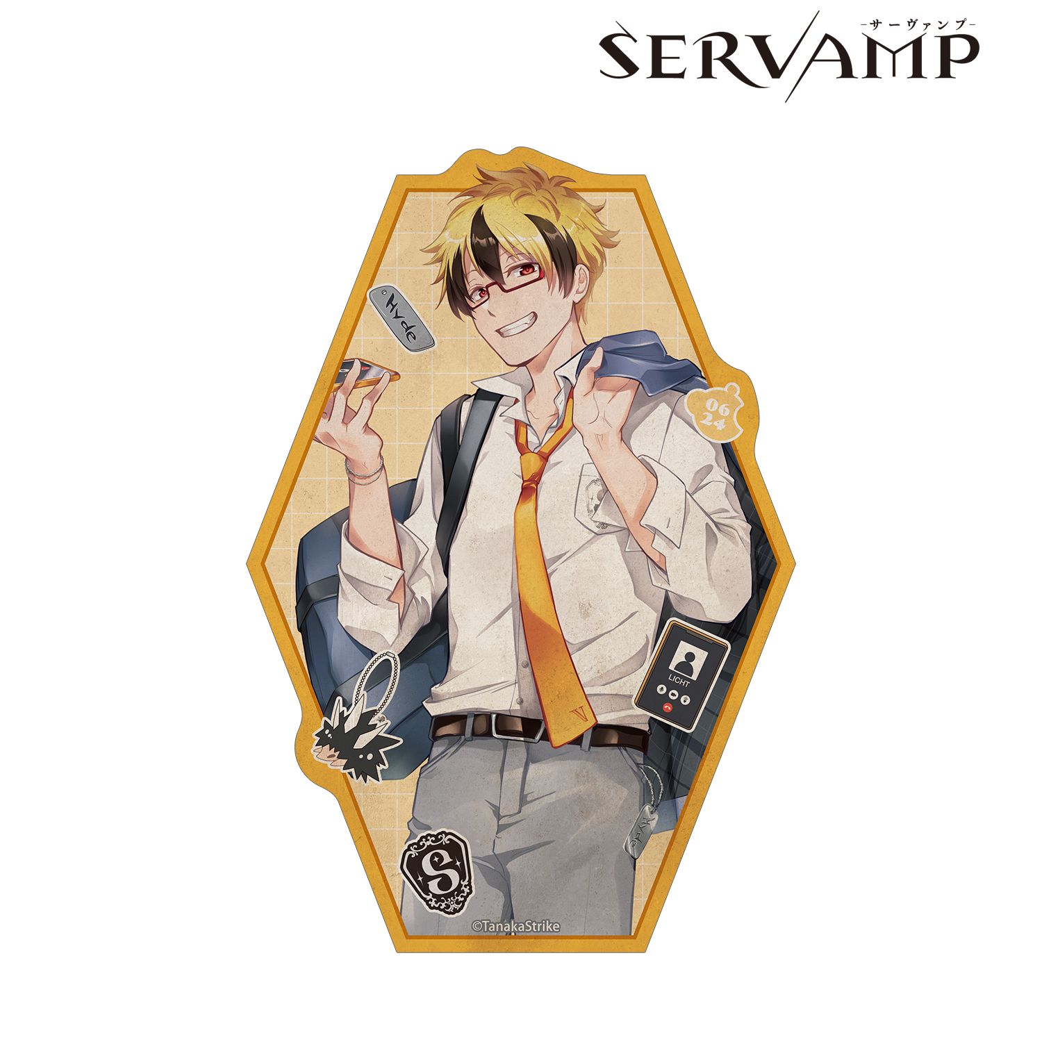 『SERVAMP-サーヴァンプ-』 田中ストライク先生 描き下ろし ロウレス 学園風ver. ダイカットステッカー 画像 2 | AniSmile