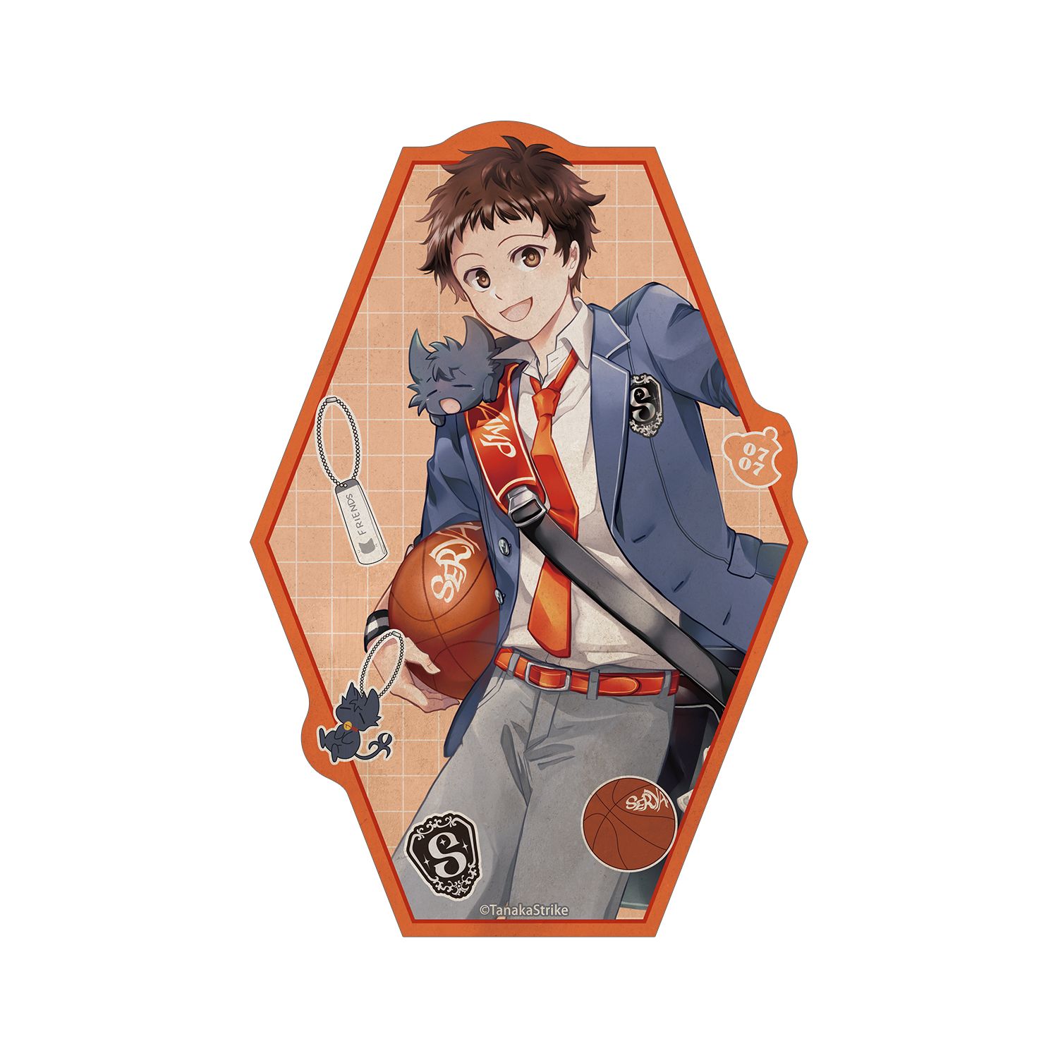 『SERVAMP-サーヴァンプ-』 田中ストライク先生 描き下ろし 城田真昼 学園風ver. ダイカットステッカー - 公式商品画像 | AniSmile