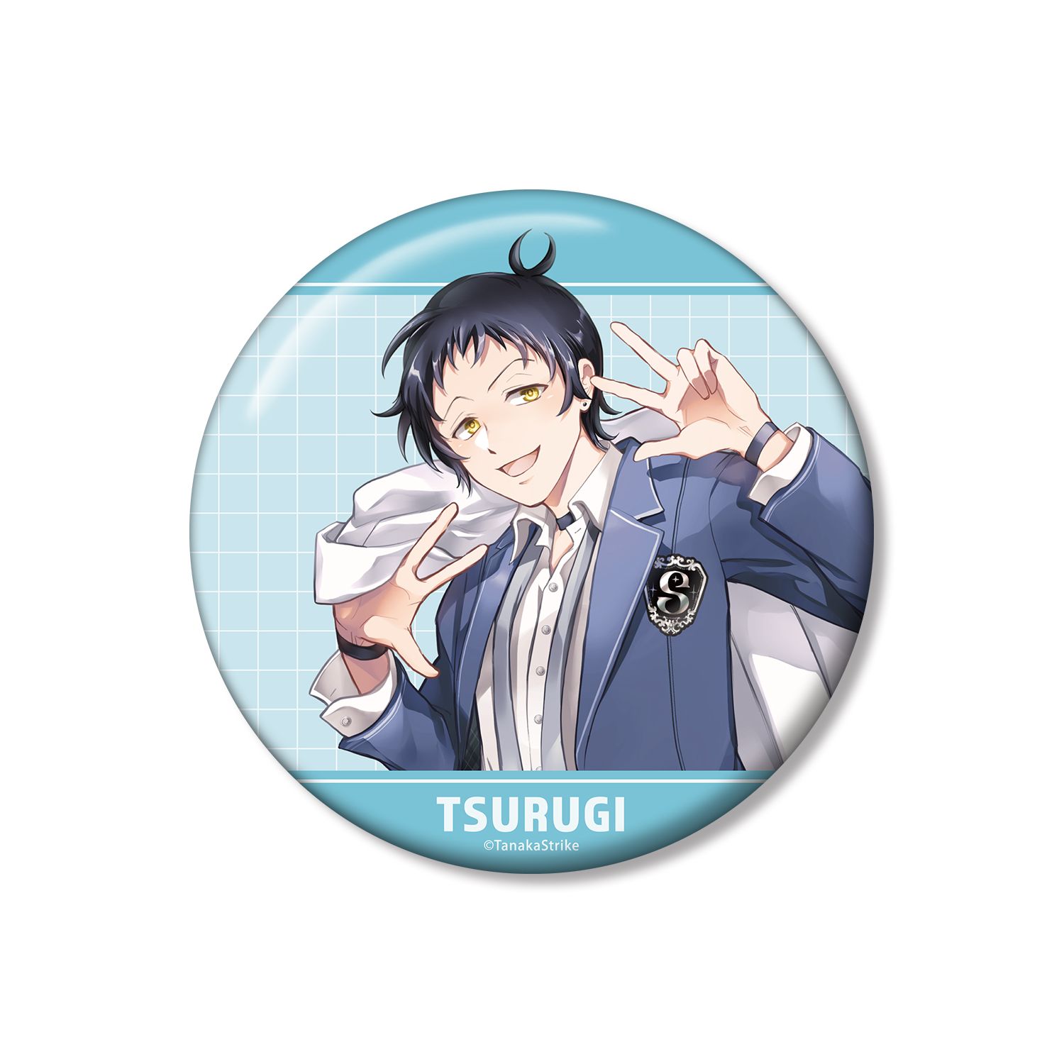 『SERVAMP-サーヴァンプ-』 田中ストライク先生 描き下ろし 狼谷吊戯 学園風ver. 100mm缶バッジ - 公式商品画像 | AniSmile