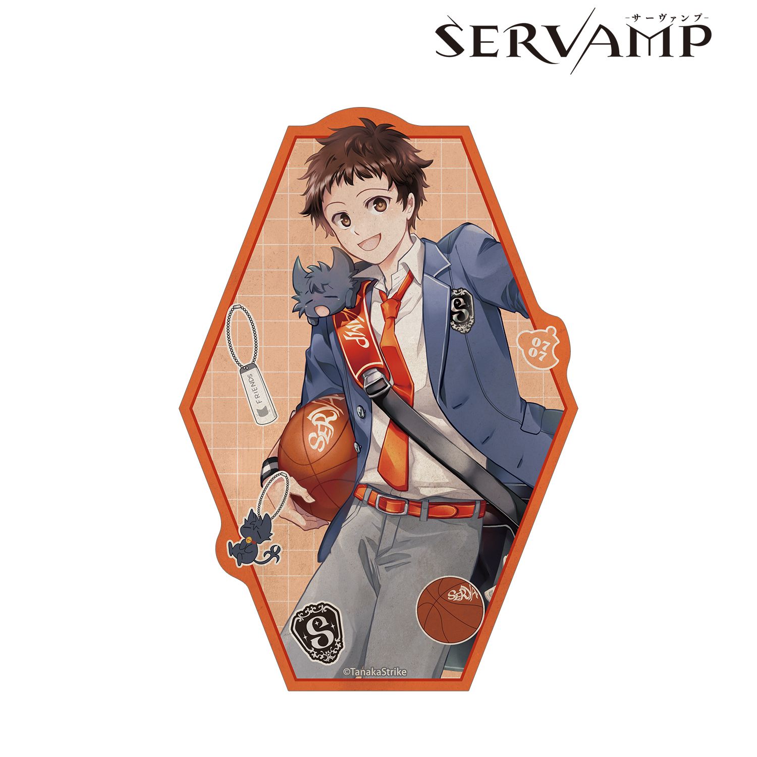 『SERVAMP-サーヴァンプ-』 田中ストライク先生 描き下ろし 城田真昼 学園風ver. ダイカットステッカー 画像 2 | AniSmile