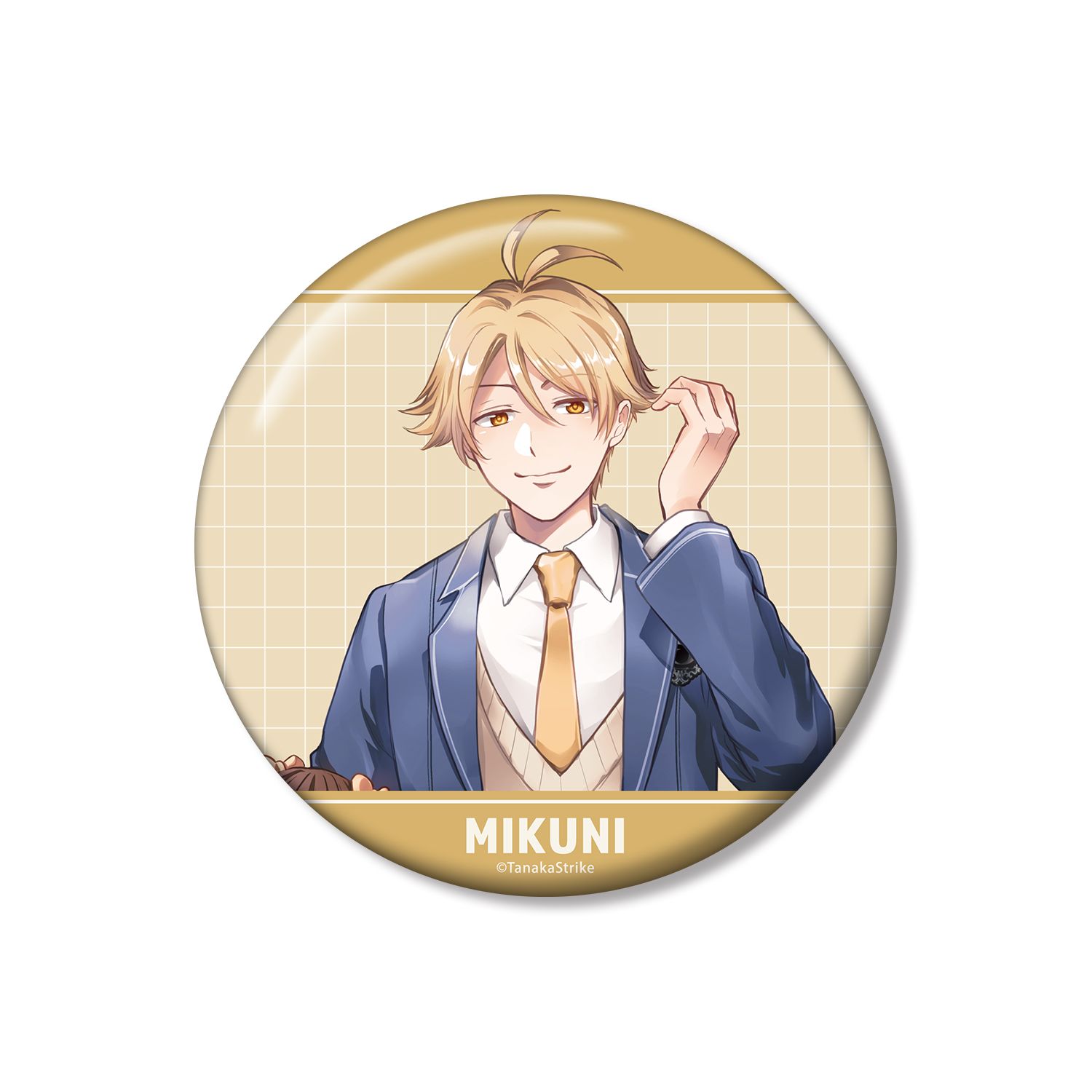 『SERVAMP-サーヴァンプ-』 田中ストライク先生 描き下ろし 有栖院御国 学園風ver. 100mm缶バッジ - 公式商品画像 | AniSmile