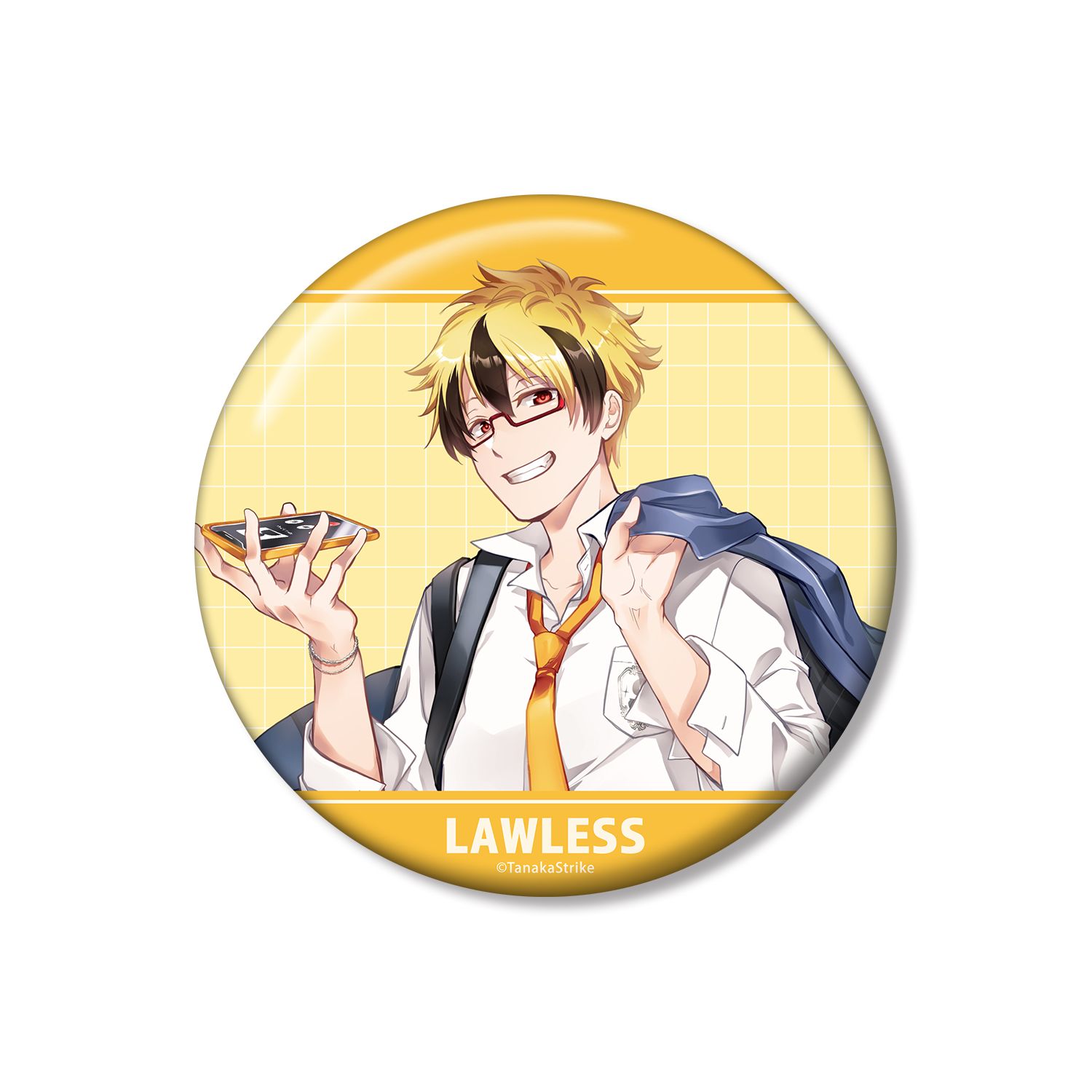 『SERVAMP-サーヴァンプ-』 田中ストライク先生 描き下ろし ロウレス 学園風ver. 100mm缶バッジ - 公式商品画像 | AniSmile