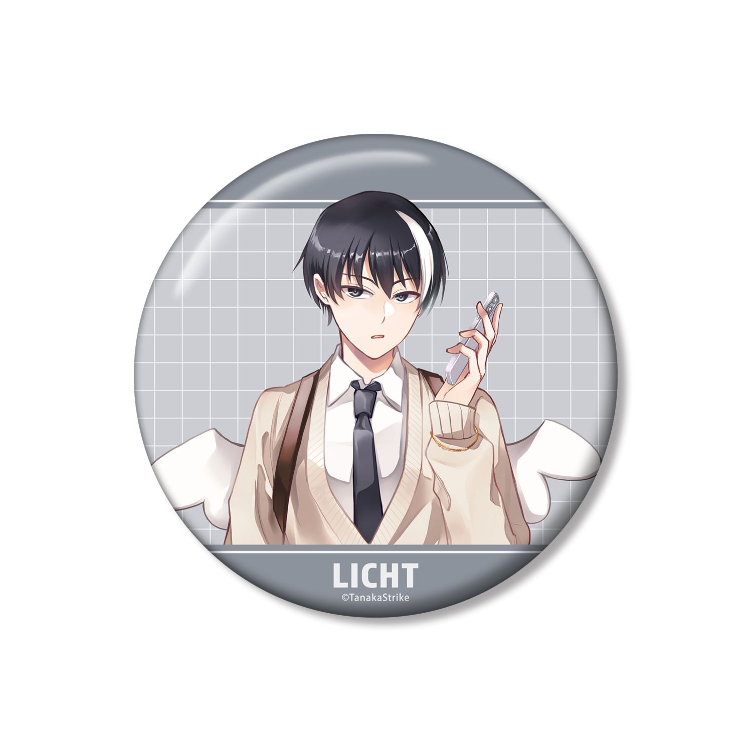 『SERVAMP-サーヴァンプ-』 田中ストライク先生 描き下ろし リヒト・ジキルランド・轟 学園風ver. 100mm缶バッジ 画像 2 | AniSmile