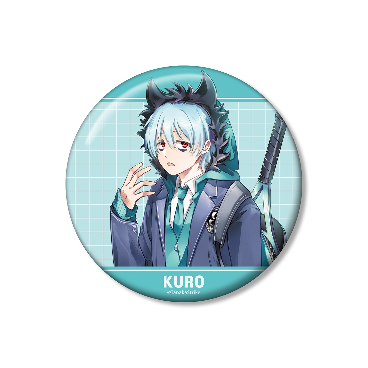 『SERVAMP-サーヴァンプ-』 田中ストライク先生 描き下ろし クロ 学園風ver. 100mm缶バッジ - 公式商品画像 | AniSmile