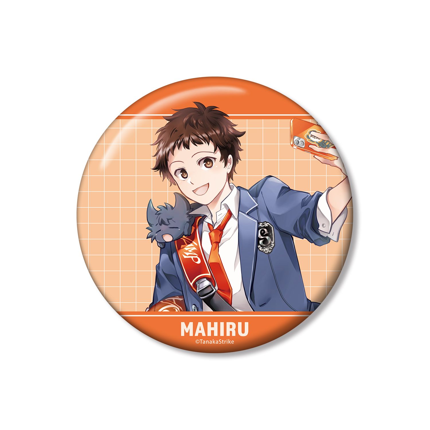 『SERVAMP-サーヴァンプ-』 田中ストライク先生 描き下ろし 城田真昼 学園風ver. 100mm缶バッジ - 公式商品画像 | AniSmile