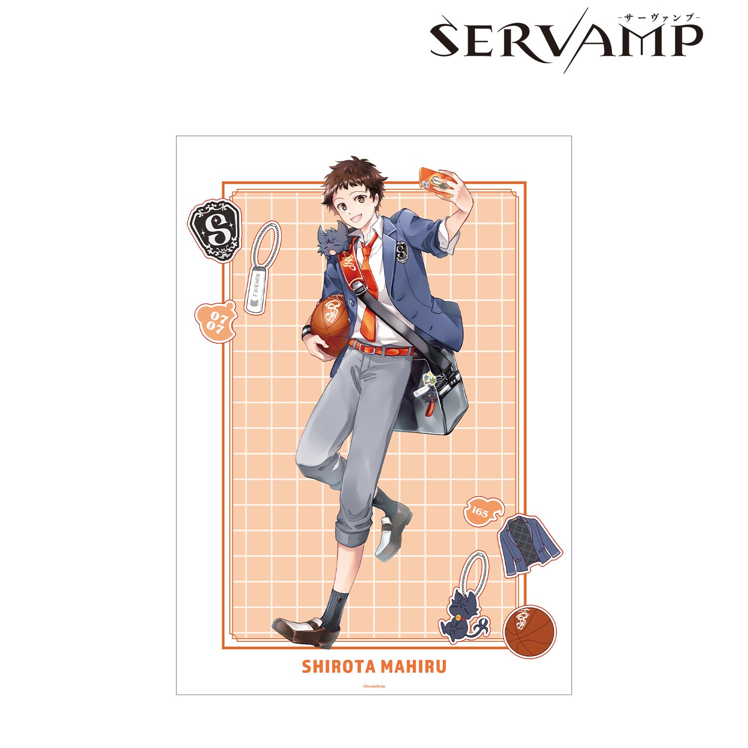『SERVAMP-サーヴァンプ-』 田中ストライク先生 描き下ろし 城田真昼 学園風ver. A3マット加工ポスター 画像 2 | AniSmile