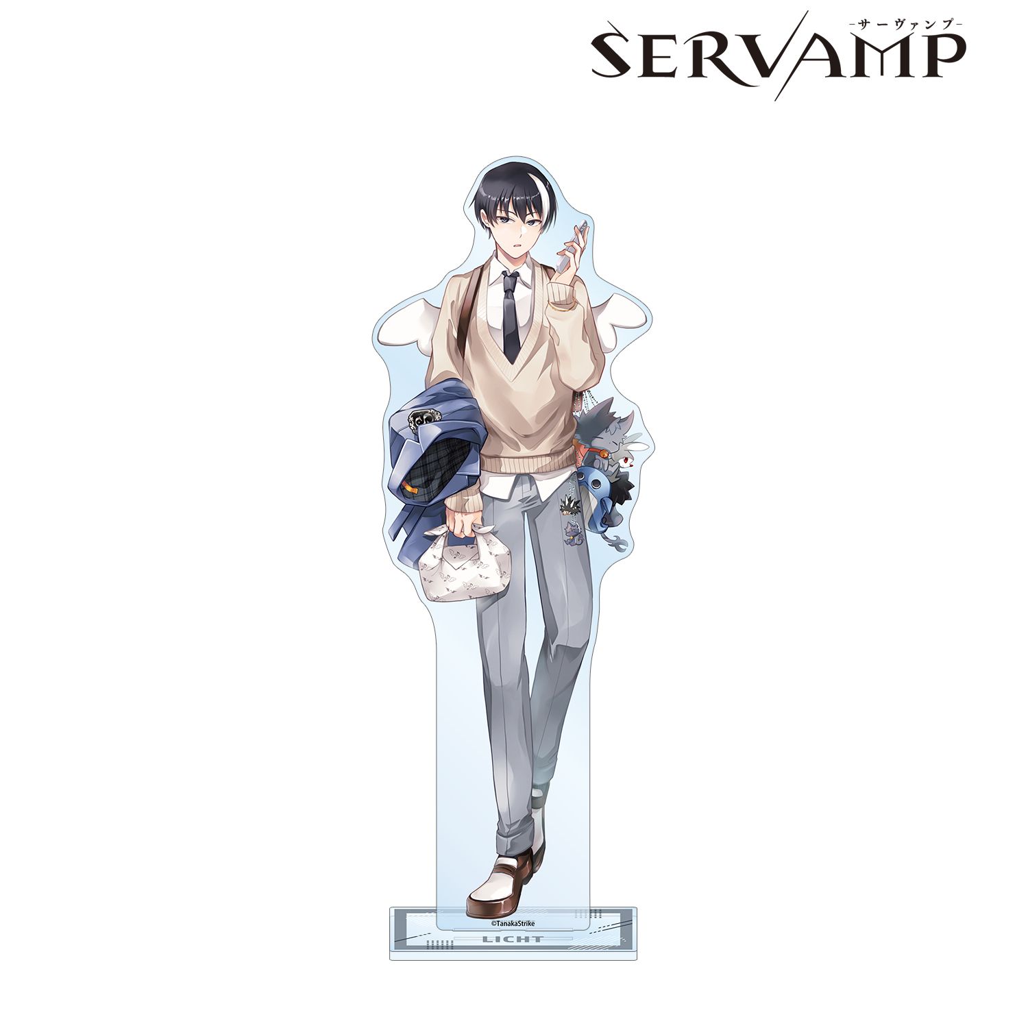 『SERVAMP-サーヴァンプ-』 田中ストライク先生 描き下ろし リヒト・ジキルランド・轟 学園風ver. 特大アクリルスタンド 画像 2 | AniSmile