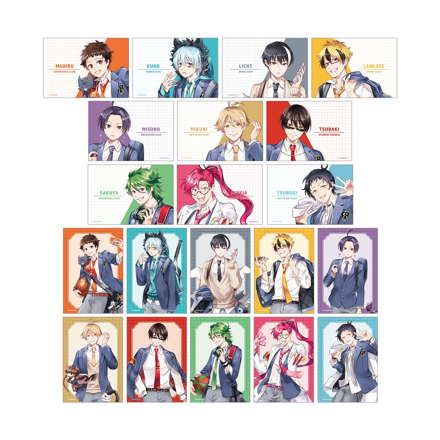 『SERVAMP-サーヴァンプ-』 田中ストライク先生 描き下ろし 学園風ver. トレーディングブロマイド(単位/単品) - 公式商品画像 | AniSmile