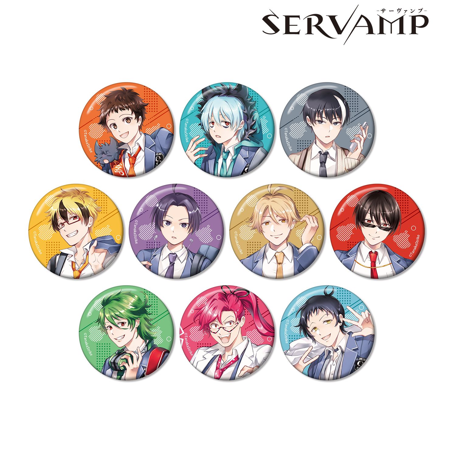 『SERVAMP-サーヴァンプ-』 田中ストライク先生 描き下ろし 学園風ver. トレーディング缶バッジ(単位/単品) 画像 3 | AniSmile