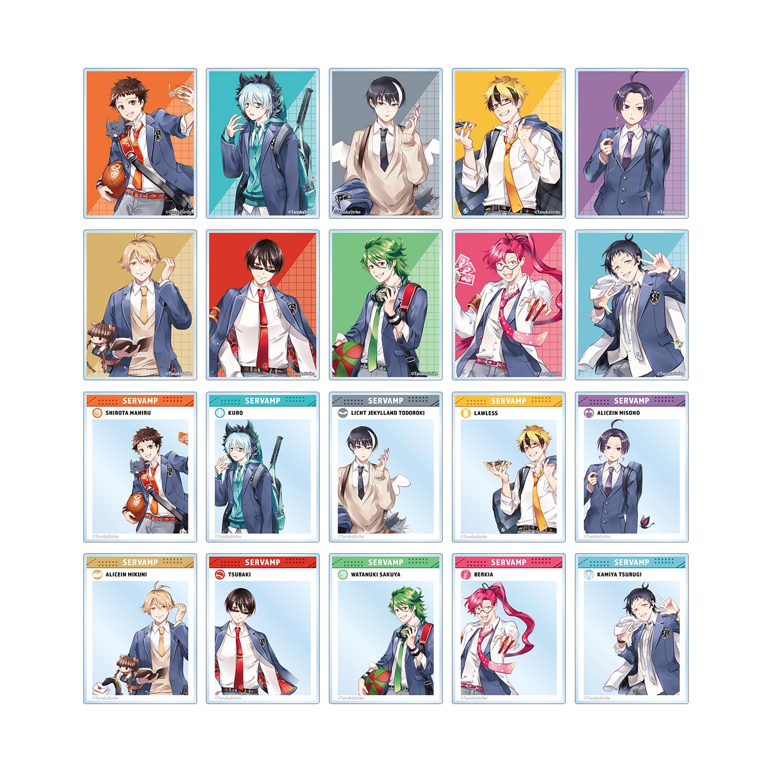 『SERVAMP-サーヴァンプ-』 田中ストライク先生 描き下ろし 学園風ver. トレーディングアクリルカード(単位/単品) 画像 3 | AniSmile