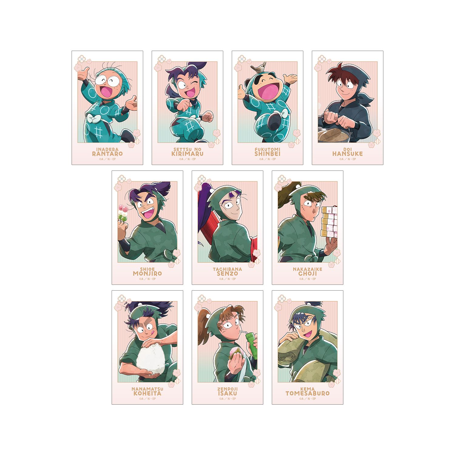 忍たま乱太郎 描き下ろし 楽しいお花見の段ver. トレーディングイラストカード ver.B(単位/単品) - 公式商品画像 | AniSmile