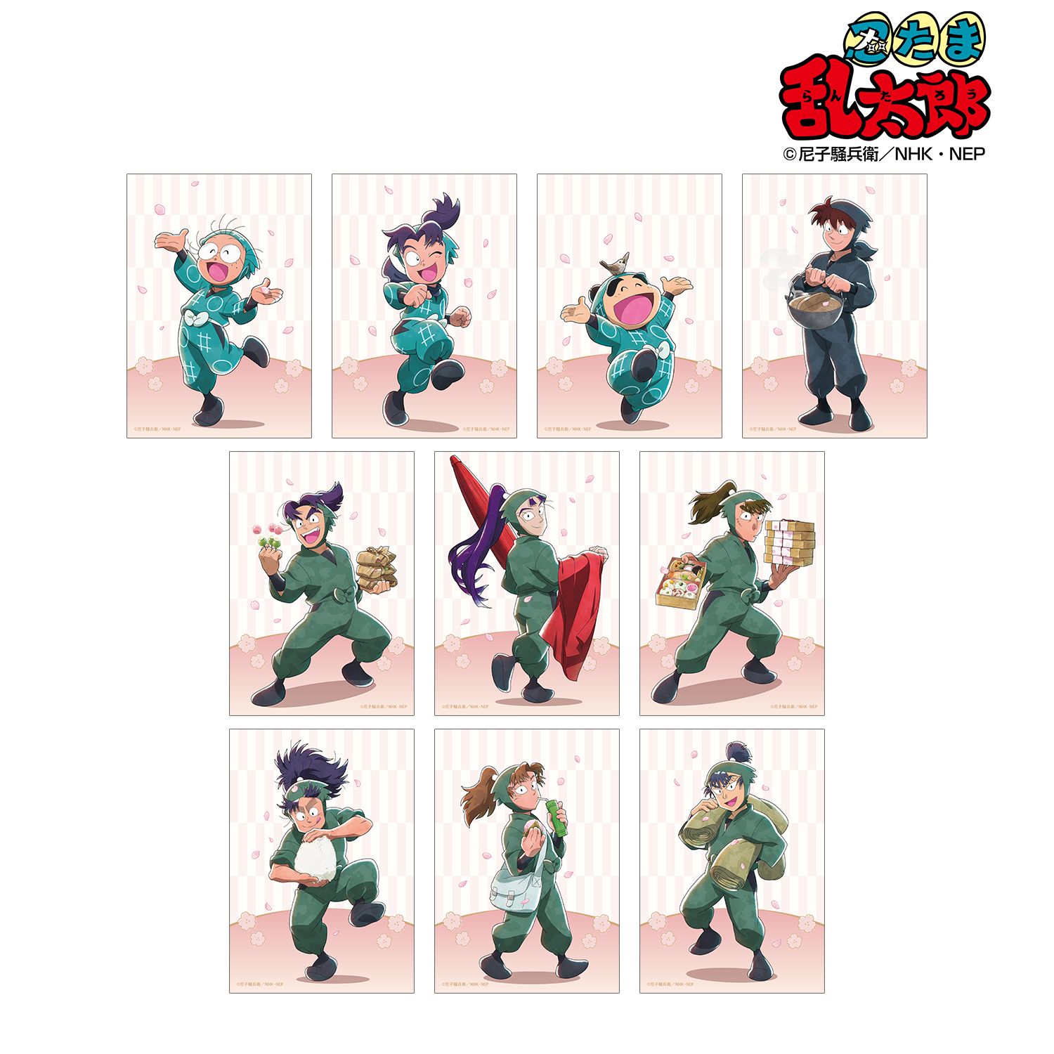 忍たま乱太郎 描き下ろし 楽しいお花見の段ver. トレーディングブロマイド ver.B(単位/単品) 画像 2 | AniSmile