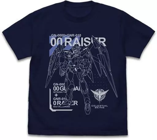 機動戦士ガンダム00 ダブルオーライザーTシャツ/NAVY-L - 公式商品画像 | AniSmile