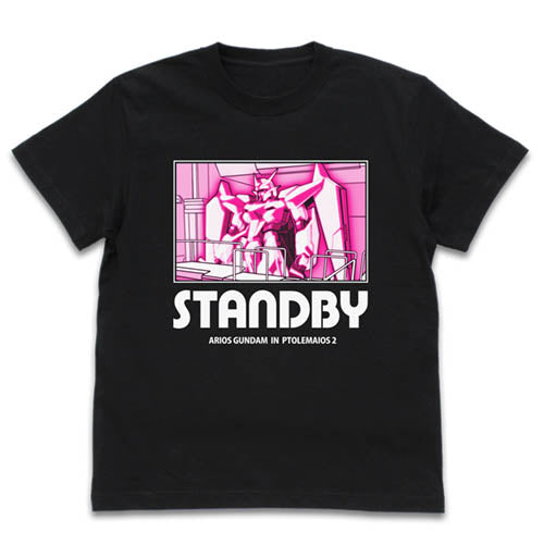 機動戦士ガンダム00 アリオスガンダムSTANDBYTシャツ/BLACK-S - 公式商品画像 | AniSmile