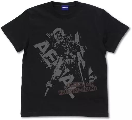 機動戦士ガンダム 水星の魔女 ガンダム・エアリアルTシャツ/BLACK-L - 公式商品画像 | AniSmile