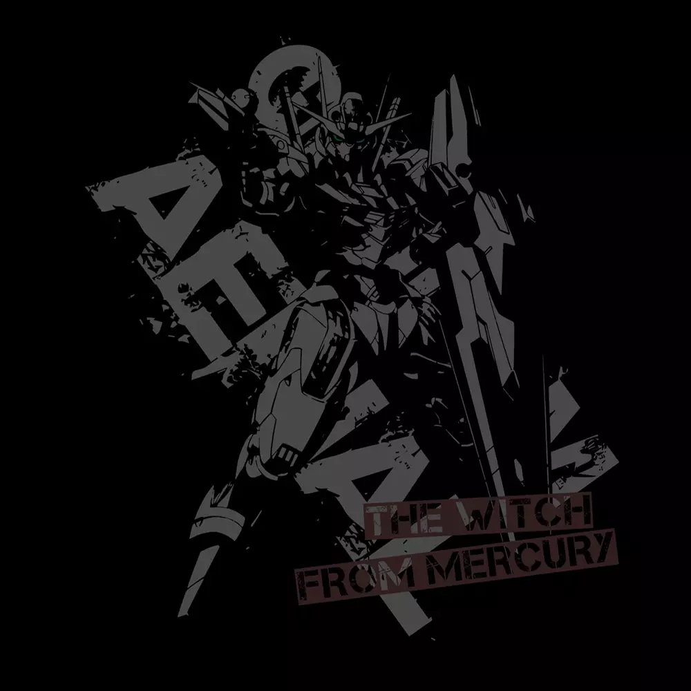 機動戦士ガンダム 水星の魔女 ガンダム・エアリアルTシャツ/BLACK-M 画像 2 | AniSmile