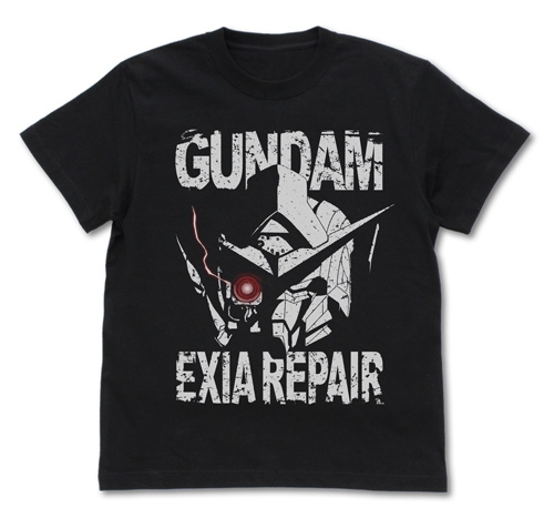 ガンダムエクシアリペアヘッドTシャツ/BLACK-L - 公式商品画像 | AniSmile