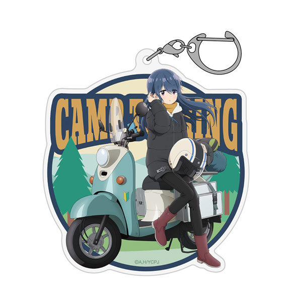 ゆるキャン△ SEASON3 描き下ろし 志摩リン アクリルマルチキーホルダー バイクでひといきVer. - AniSmile