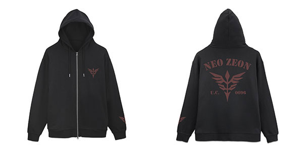 機動戦士ガンダムUC(ユニコーン) ネオ・ジオンジップパーカーVer2.0/BLACK-L - 公式商品画像 | AniSmile