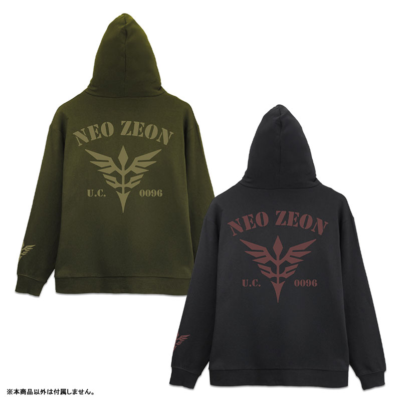 機動戦士ガンダムUC(ユニコーン) ネオ・ジオンジップパーカーVer2.0/BLACK-M 画像 2 | AniSmile