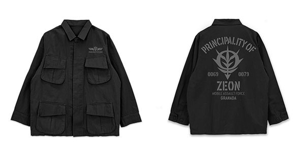 機動戦士ガンダム ジオン公国軍ファティーグジャケットVer2.0/BLACK-XL - 公式商品画像 | AniSmile