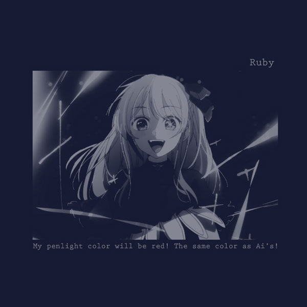 【推しの子】 ルビーフォトグラフィックTシャツ/NAVY-M 画像 2 | AniSmile