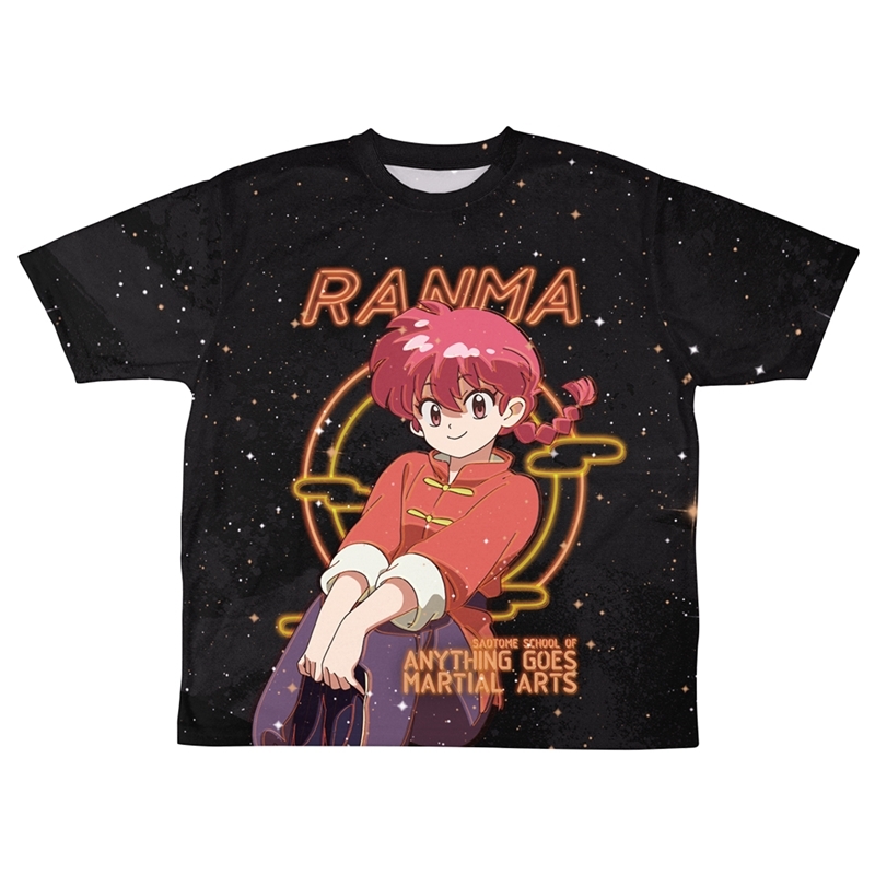らんま1/2 らんま両面フルグラフィックTシャツネオンサインVer./XL 图片 2 | AniSmile