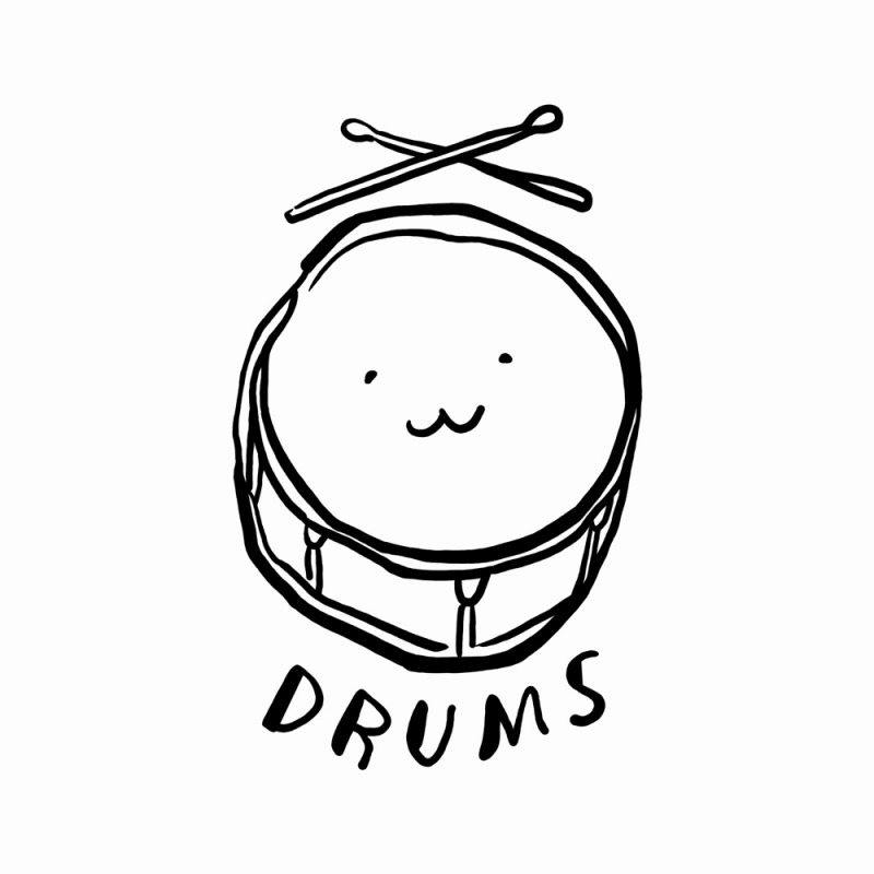 ガールズバンドクライ 安和すばるの「DRUMS」Tシャツ/WHITE-L 画像 3 | AniSmile