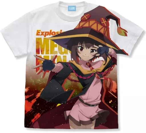 この素晴らしい世界に爆焔を! めぐみんフルグラフィックTシャツ爆焔Ver./WHITE-M - 公式商品画像 | AniSmile