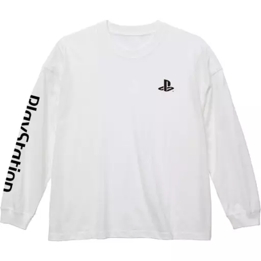 プレイステーション ビッグシルエットロングスリーブTシャツforPlayStation/WHITE-XL - 公式商品画像 | AniSmile