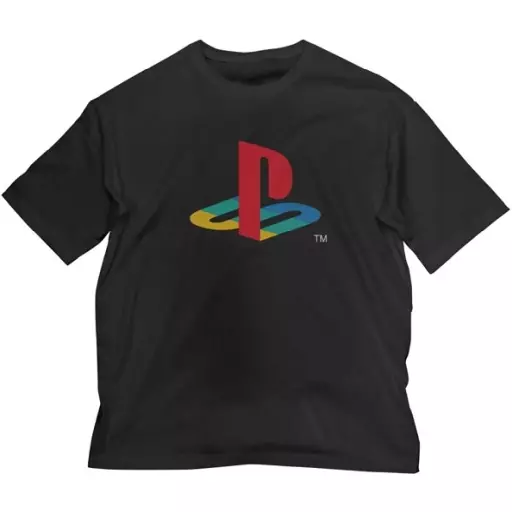 プレイステーション ビッグシルエットTシャツ for 初代 PlayStation/BLACK-XL - official product image | AniSmile