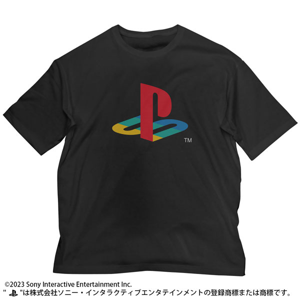 プレイステーション ビッグシルエットTシャツfor初代PlayStation/BLACK-L - 公式商品画像 | AniSmile