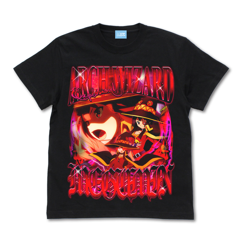この素晴らしい世界に祝福を! めぐみんフルカラーTシャツ/BLACK-S - 公式商品画像 | AniSmile