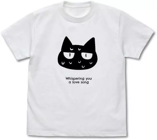 ささやくように恋を唄うネコTシャツ/WHITE-M - AniSmile