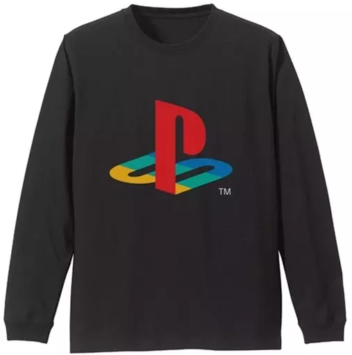 プレイステーション 袖リブロングスリーブTシャツ初代PlayStation/BLACK-S - 公式商品画像 | AniSmile
