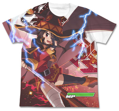 この素晴らしい世界に祝福を!2 めぐみんエクスプロージョンフルグラフィックTシャツ/WHITE-M - 公式商品画像 | AniSmile
