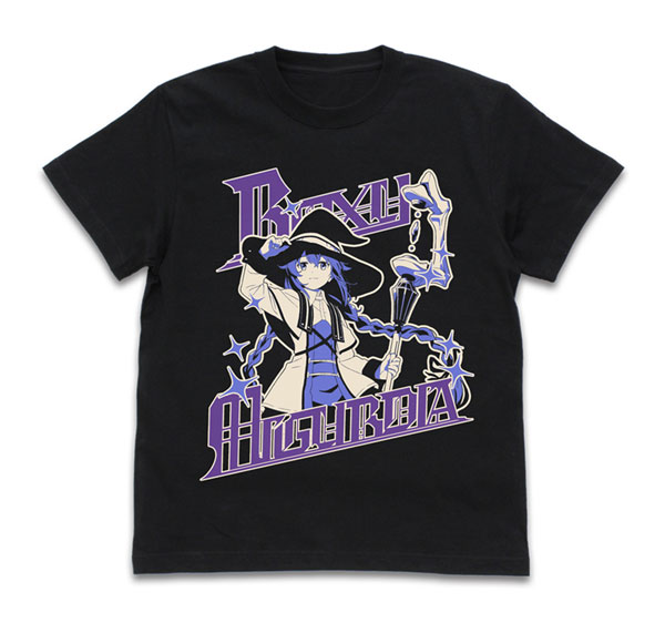 無職転生 ~異世界行ったら本気だす~ ロキシー・ミグルディアTシャツ/BLACK-XL - 公式商品画像 | AniSmile