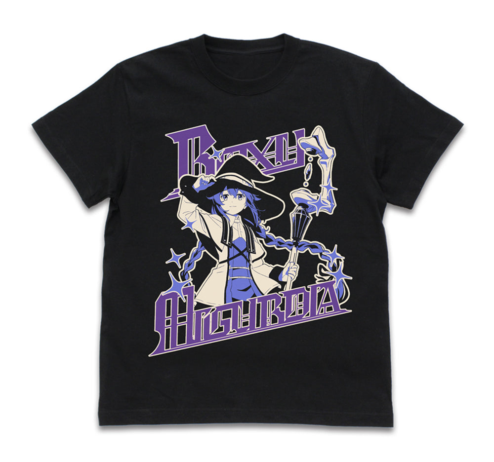無職転生 ~異世界行ったら本気だす~ ロキシー・ミグルディアTシャツ/BLACK-S - 公式商品画像 | AniSmile