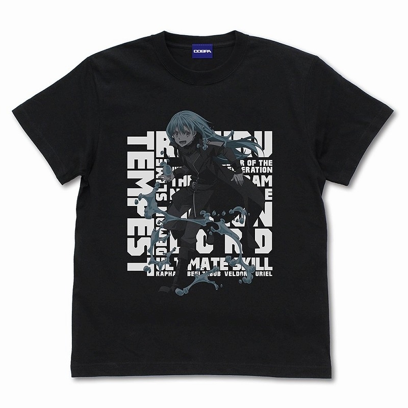 転生したらスライムだった件 リムル=テンペスト スクエア Tシャツ/BLACK-XL - AniSmile