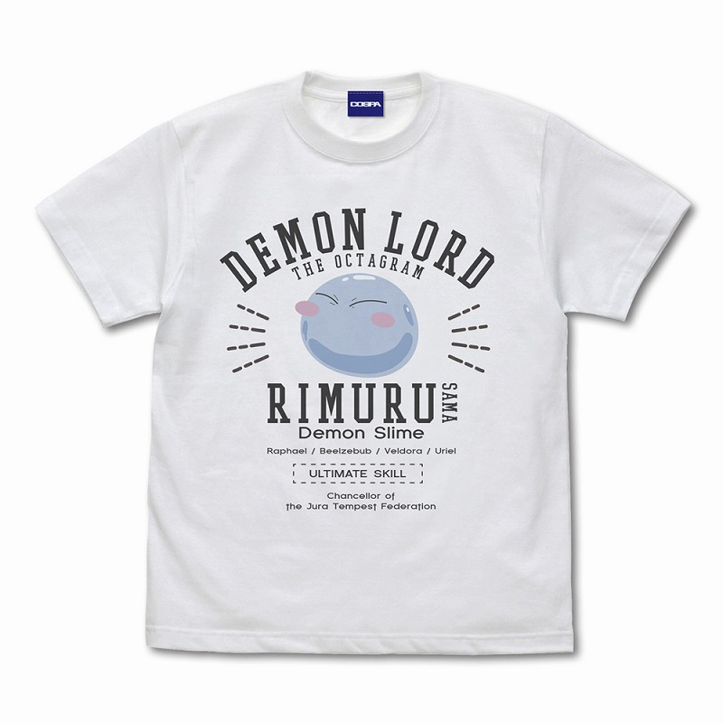 転生したらスライムだった件 リムル様カレッジ Tシャツ/WHITE-L - 官方商品图片 | AniSmile