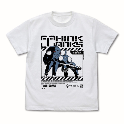 攻殻機動隊 STAND ALONE COMPLEX 思考戦車タチコマTシャツ/WHITE-XL 画像 2 | AniSmile