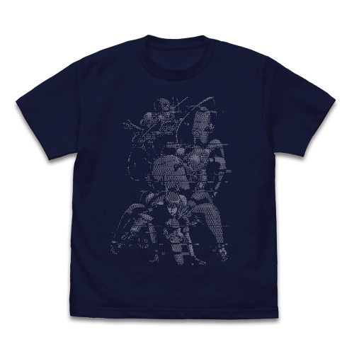 攻殻機動隊 STAND ALONE COMPLEX 草薙素子 ピクセル Tシャツ/NAVY-M Image 2 | AniSmile