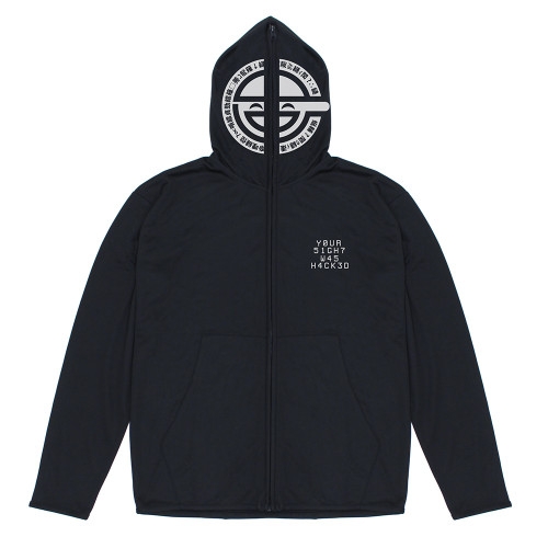攻殻機動隊 STAND ALONE COMPLEX 笑い男アイコン フルジップパーカー/BLACK-M - official product image | AniSmile