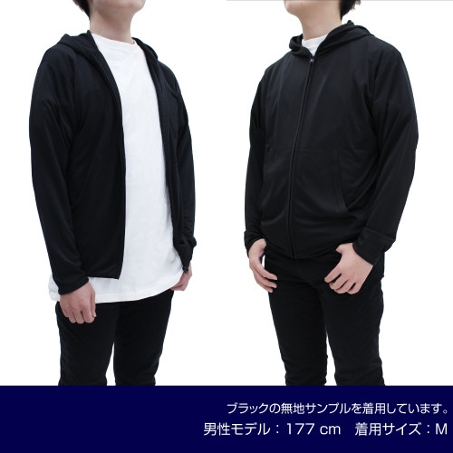 攻殻機動隊 STAND ALONE COMPLEX 笑い男アイコン フルジップパーカー/BLACK-M Image 4 | AniSmile