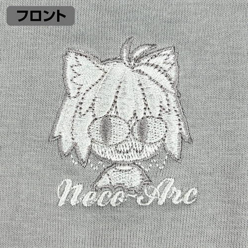 月姫 -A piece of blue glass moon- ネコアルクワンポイント刺繍Tシャツ/LIGHTGRAY-S 画像 3 | AniSmile