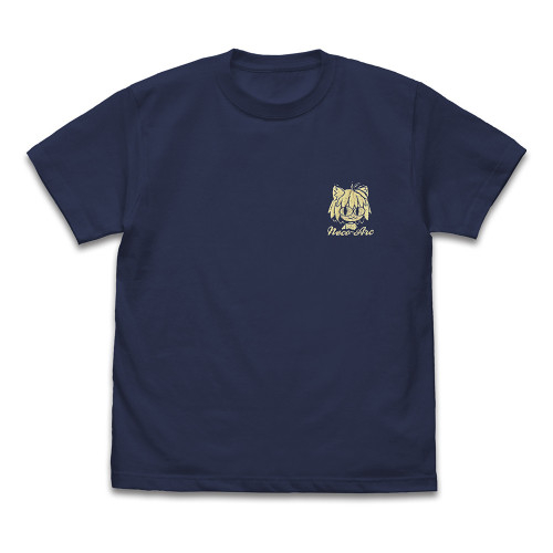 月姫 -A piece of blue glass moon- ネコアルクワンポイント刺繍Tシャツ/INDIGO-S Image 2 | AniSmile