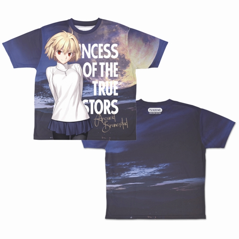 月姫 -A piece of blue glass moon- アルクェイド・ブリュンスタッド両面フルグラフィックTシャツ月夜のアルクェイドVer./ - AniSmile