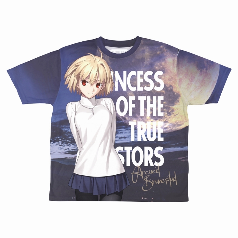 月姫 -A piece of blue glass moon- アルクェイド・ブリュンスタッド両面フルグラフィックTシャツ月夜のアルクェイドVer./M 图片 2 | AniSmile