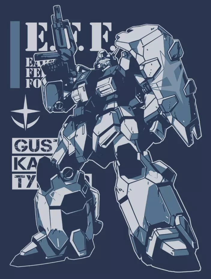 機動戦士ガンダム 閃光のハサウェイ グスタフ・カール00型Tシャツ/SLATE-L 画像 2 | AniSmile